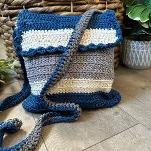 Hand Crafted Crochet Slouchy Hobo Crossbody Purse Bag Handmade